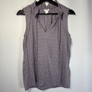 H & M Lavender Sleevless Blouse Cottage‎ Core, Praire, Peasant, Boho Secretary